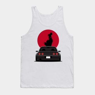 Nissan Skyline R32 Samurai on red moon Tank Top